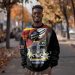 Personalized Eswatini Somhlolo Day Sweatshirt Coat Of Arms With Map - African Pride