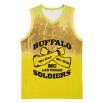 Personalized Buffalo Soldier Basketball Jersey African American Heroes - Yellow LT15