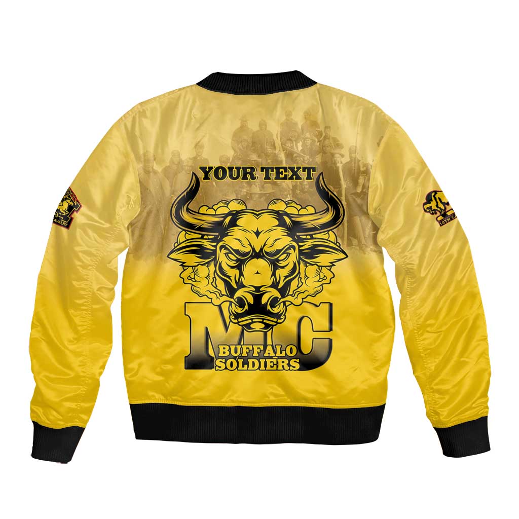 Personalized Buffalo Soldier Bomber Jacket African American Heroes - Yellow - African Pride
