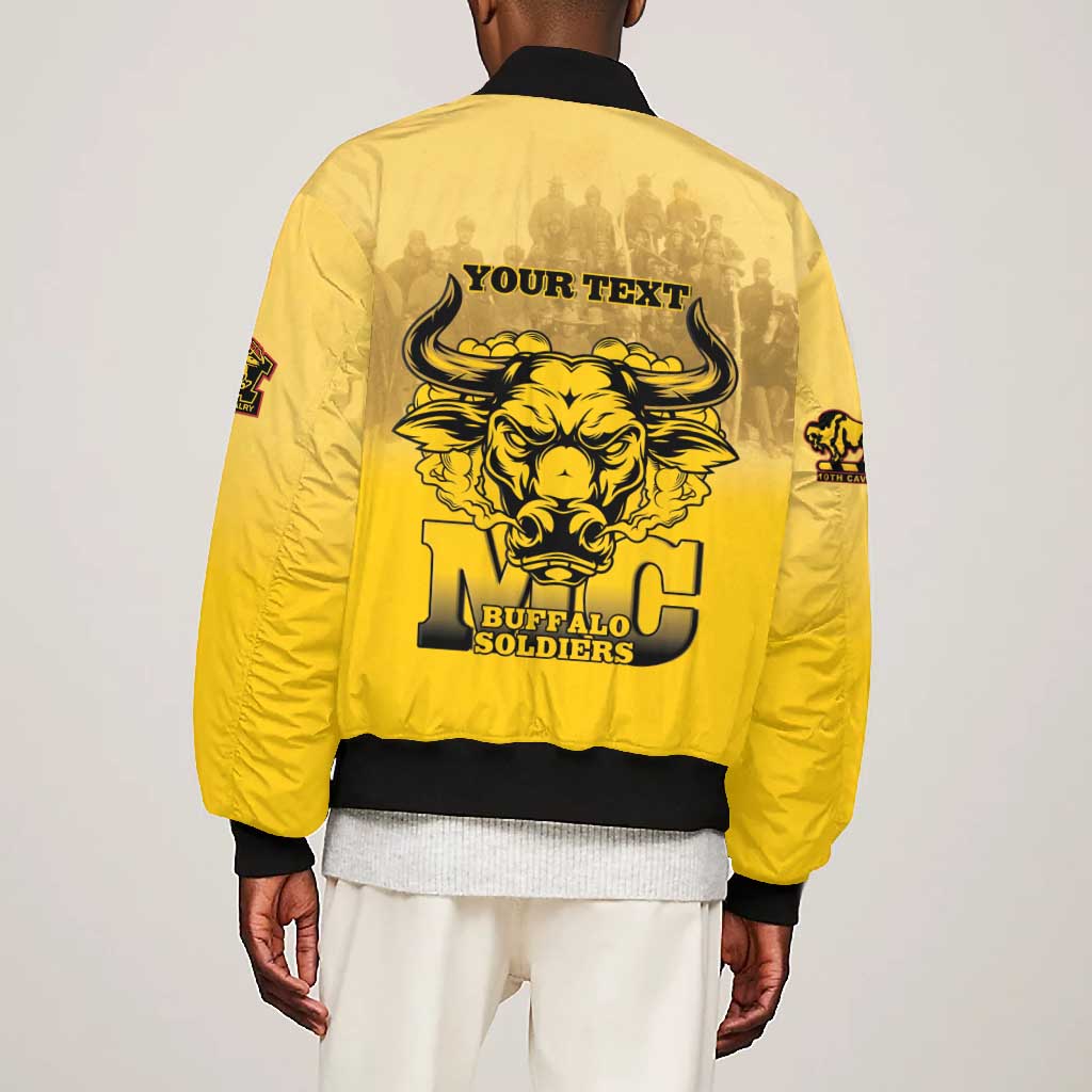 Personalized Buffalo Soldier Bomber Jacket African American Heroes - Yellow - African Pride