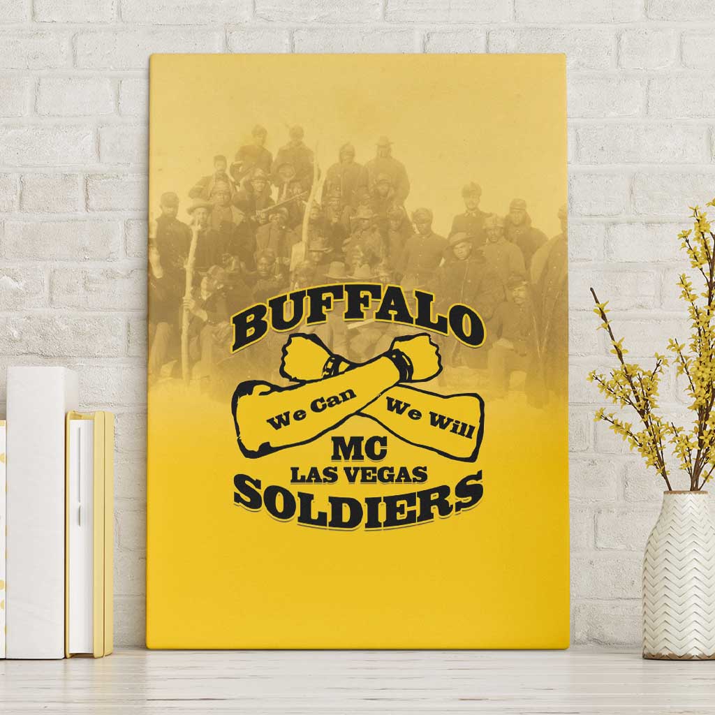 Buffalo Soldier Canvas Wall Art African American Heroes - Yellow - African Pride