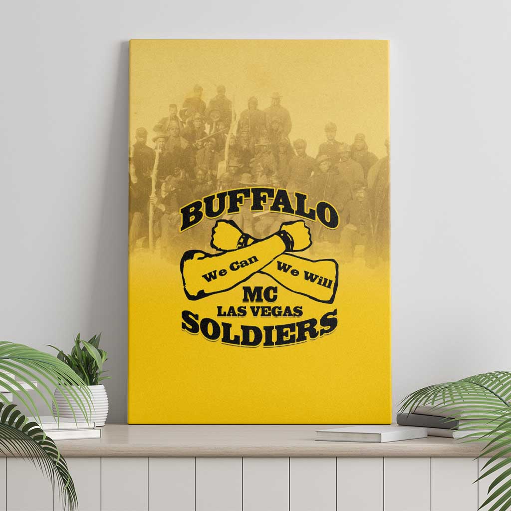 Buffalo Soldier Canvas Wall Art African American Heroes - Yellow - African Pride