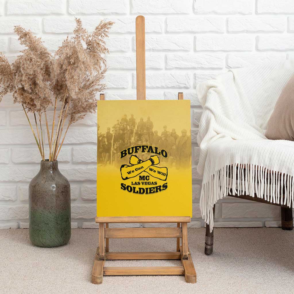 Buffalo Soldier Canvas Wall Art African American Heroes - Yellow - African Pride