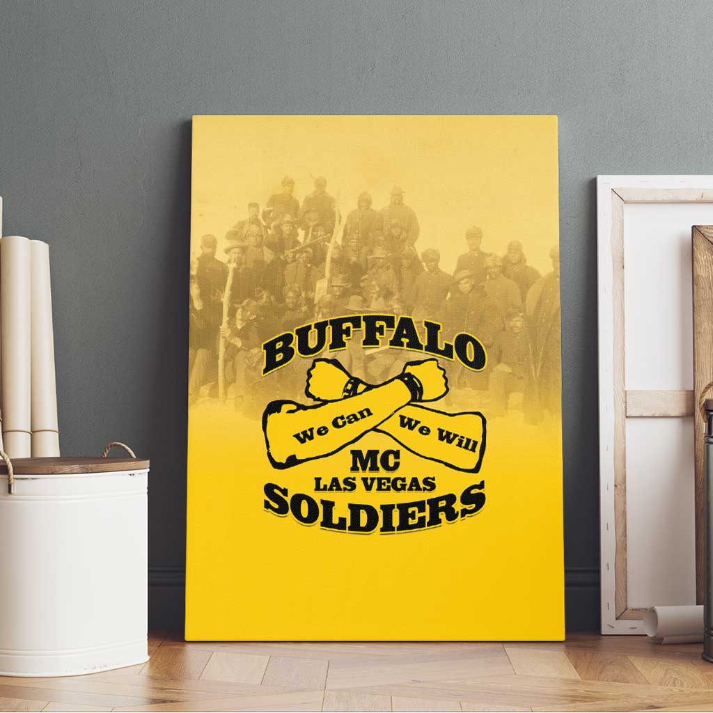 Buffalo Soldier Canvas Wall Art African American Heroes - Yellow - African Pride