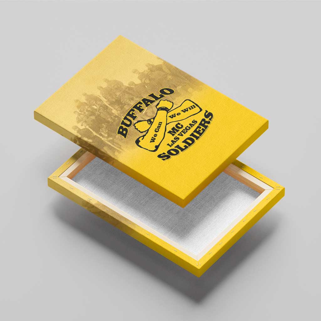 Buffalo Soldier Canvas Wall Art African American Heroes - Yellow - African Pride
