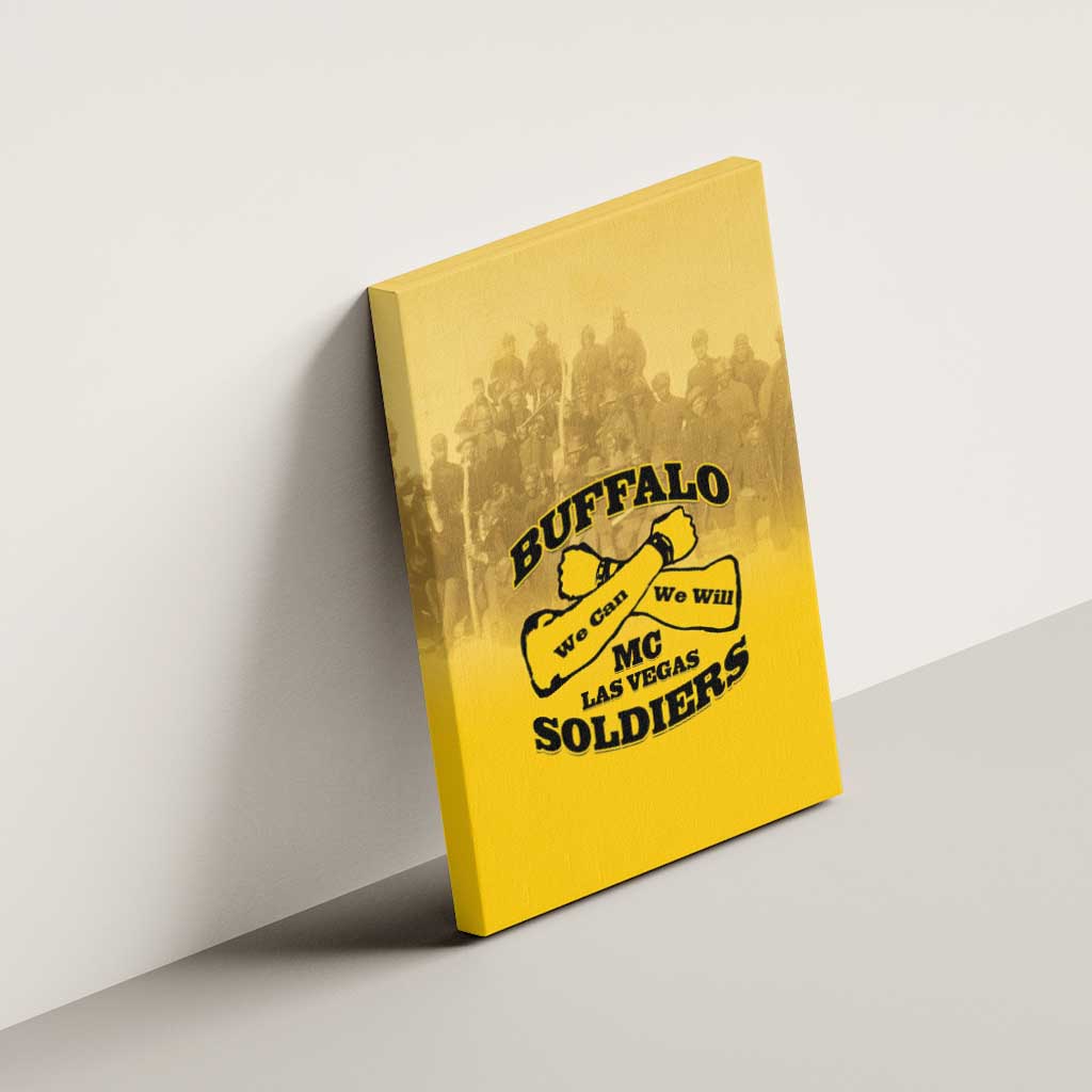 Buffalo Soldier Canvas Wall Art African American Heroes - Yellow - African Pride
