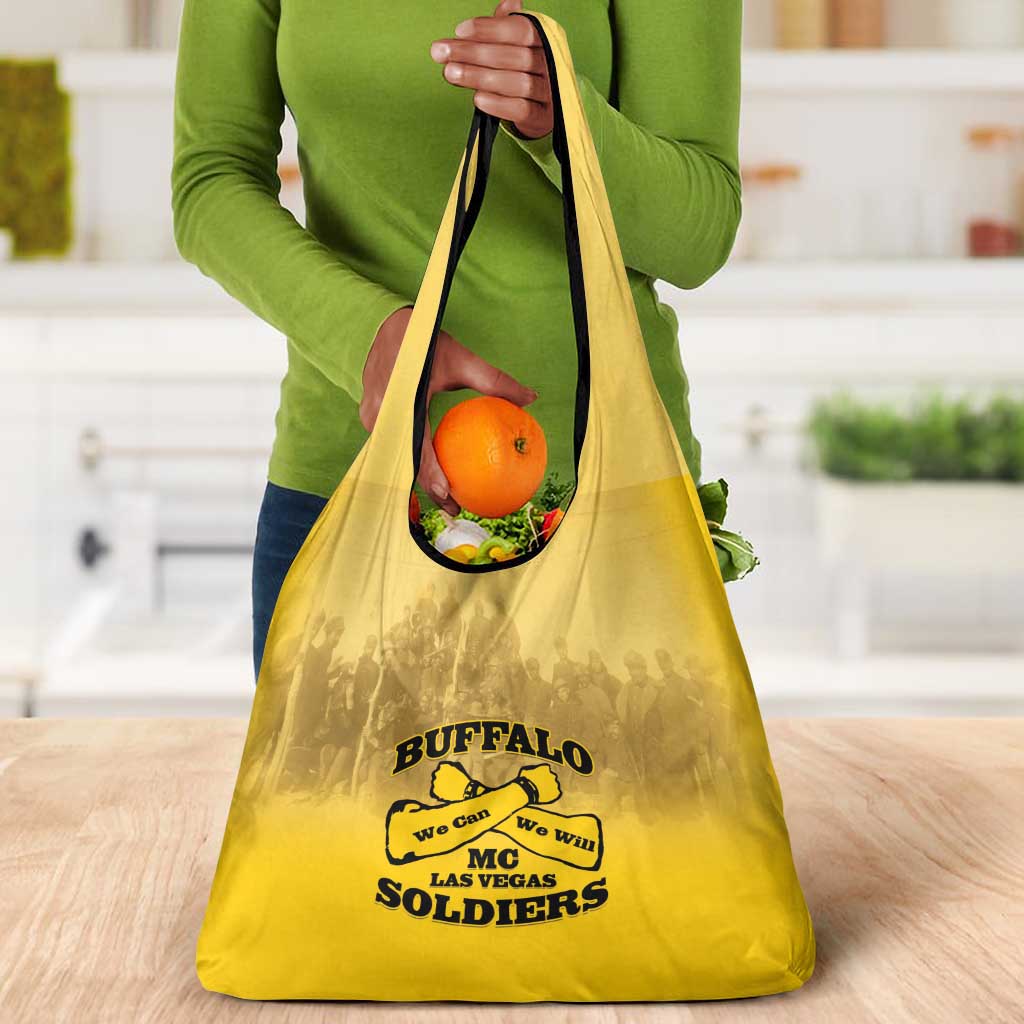 Buffalo Soldier Grocery Bag African American Heroes - Yellow - African Pride