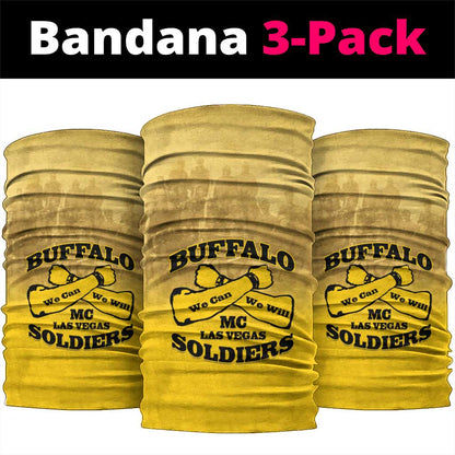 Buffalo Soldier Neck Gaiter African American Heroes - Yellow LT15