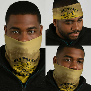 Buffalo Soldier Neck Gaiter African American Heroes - Yellow LT15