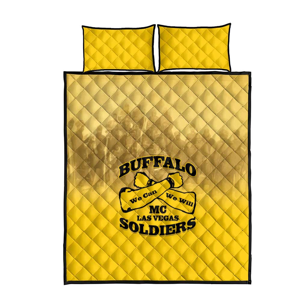Buffalo Soldier Quilt Bed Set African American Heroes - Yellow - African Pride