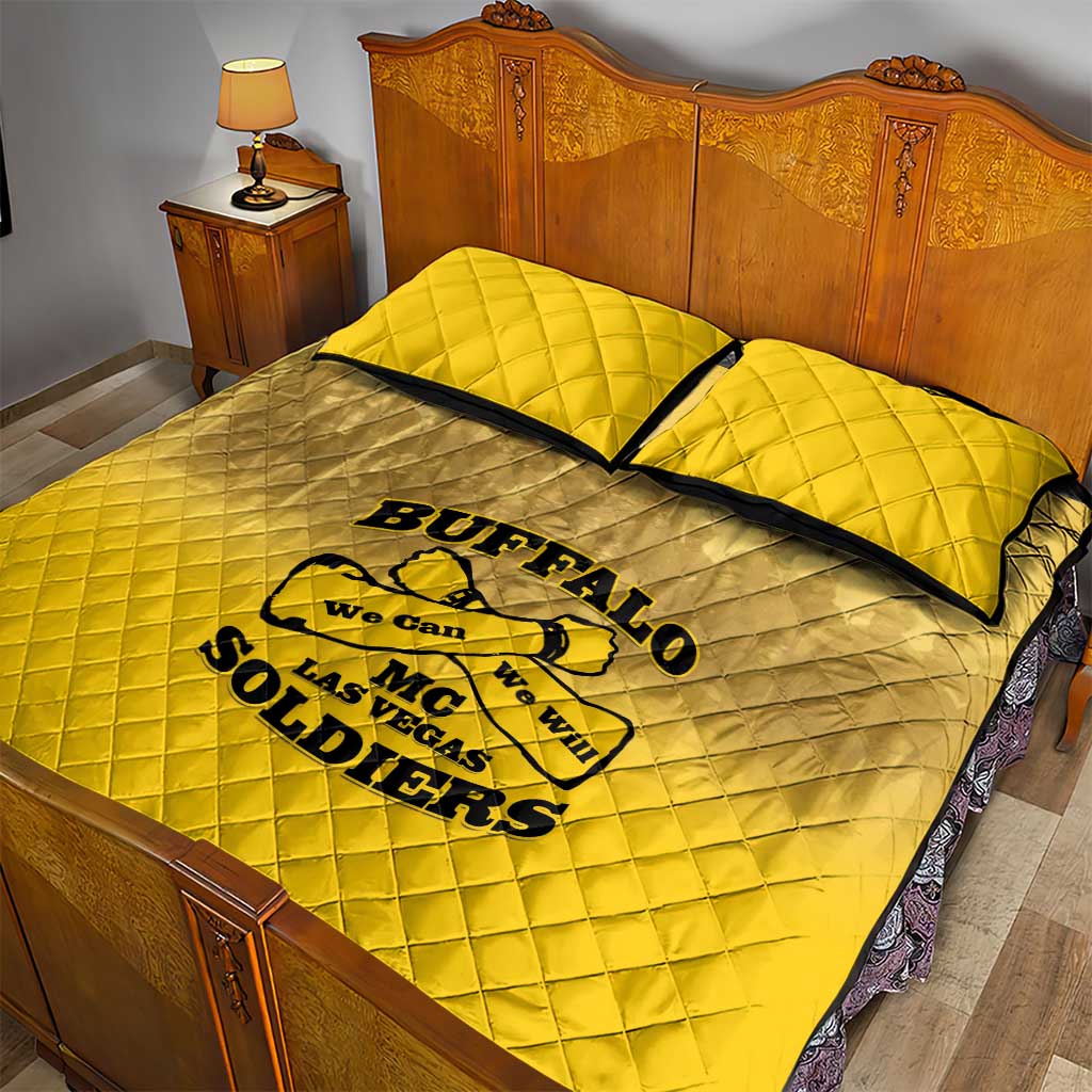 Buffalo Soldier Quilt Bed Set African American Heroes - Yellow - African Pride