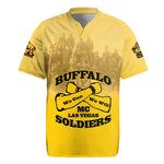 Personalized Buffalo Soldier Rugby Jersey African American Heroes - Yellow - African Pride