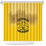 Buffalo Soldier Shower Curtain African American Heroes - Yellow - African Pride