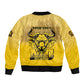Personalized Buffalo Soldier Sleeve Zip Bomber Jacket African American Heroes - Yellow - African Pride