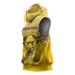 Personalized Buffalo Soldier Sleeveless Hoodie African American Heroes - Yellow - African Pride