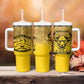 Personalized Buffalo Soldier Tumbler With Handle African American Heroes - Yellow - African Pride