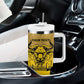 Personalized Buffalo Soldier Tumbler With Handle African American Heroes - Yellow - African Pride