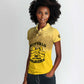 Personalized Buffalo Soldier Women Polo Shirt African American Heroes - Yellow - African Pride