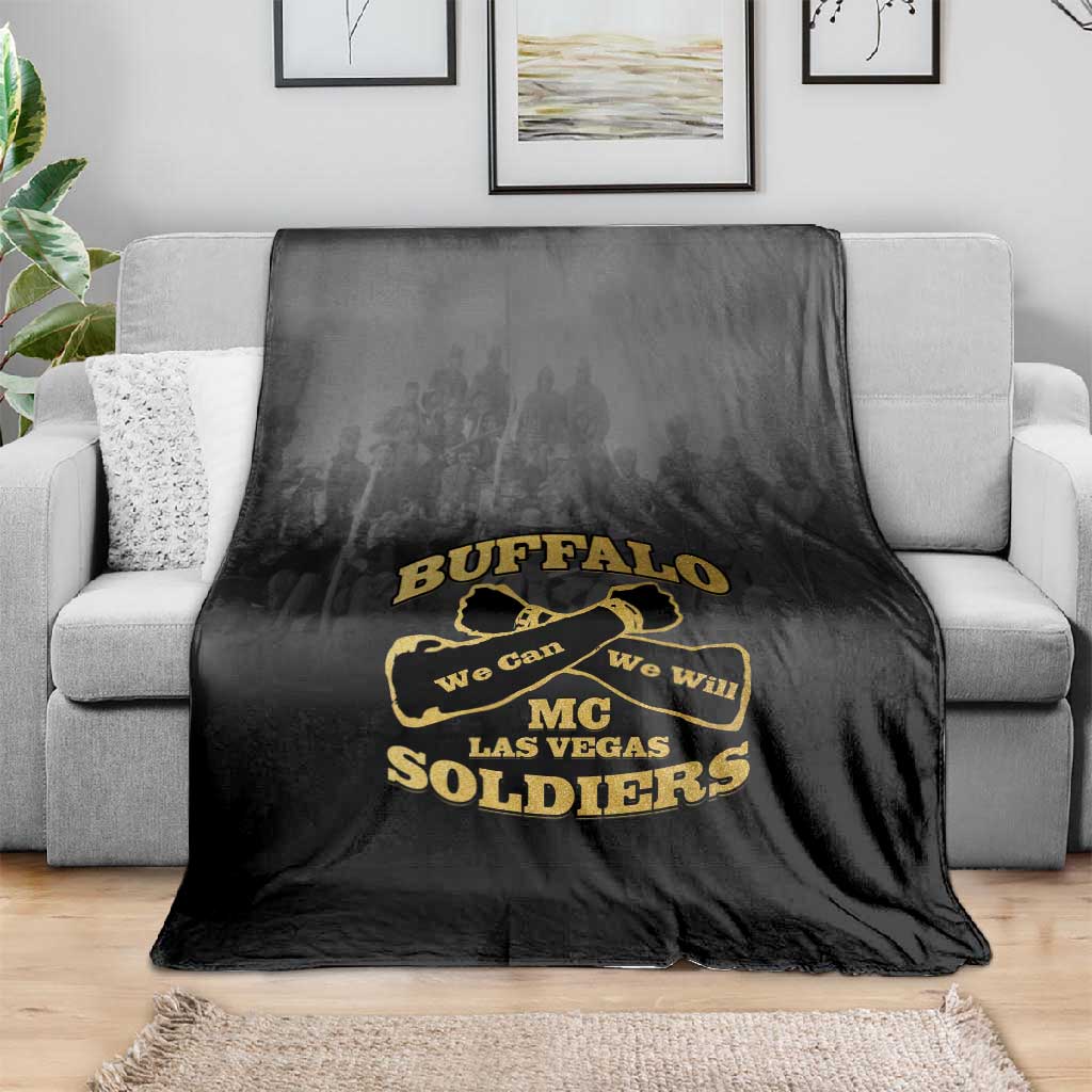 Buffalo Soldier Blanket African American Heroes - Black - African Pride