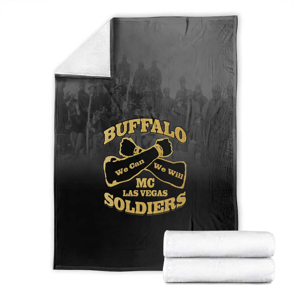 Buffalo Soldier Blanket African American Heroes - Black - African Pride