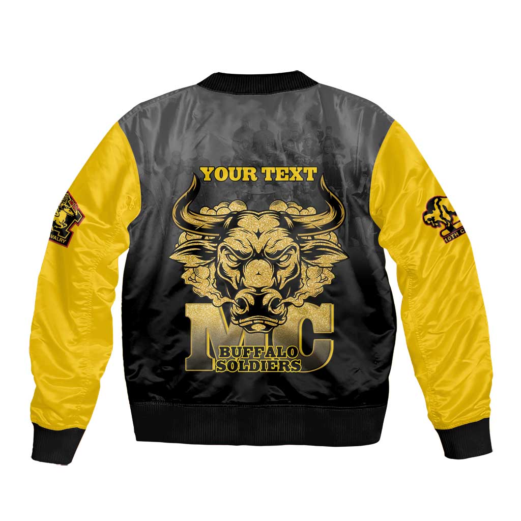 Personalized Buffalo Soldier Bomber Jacket African American Heroes - Black - African Pride