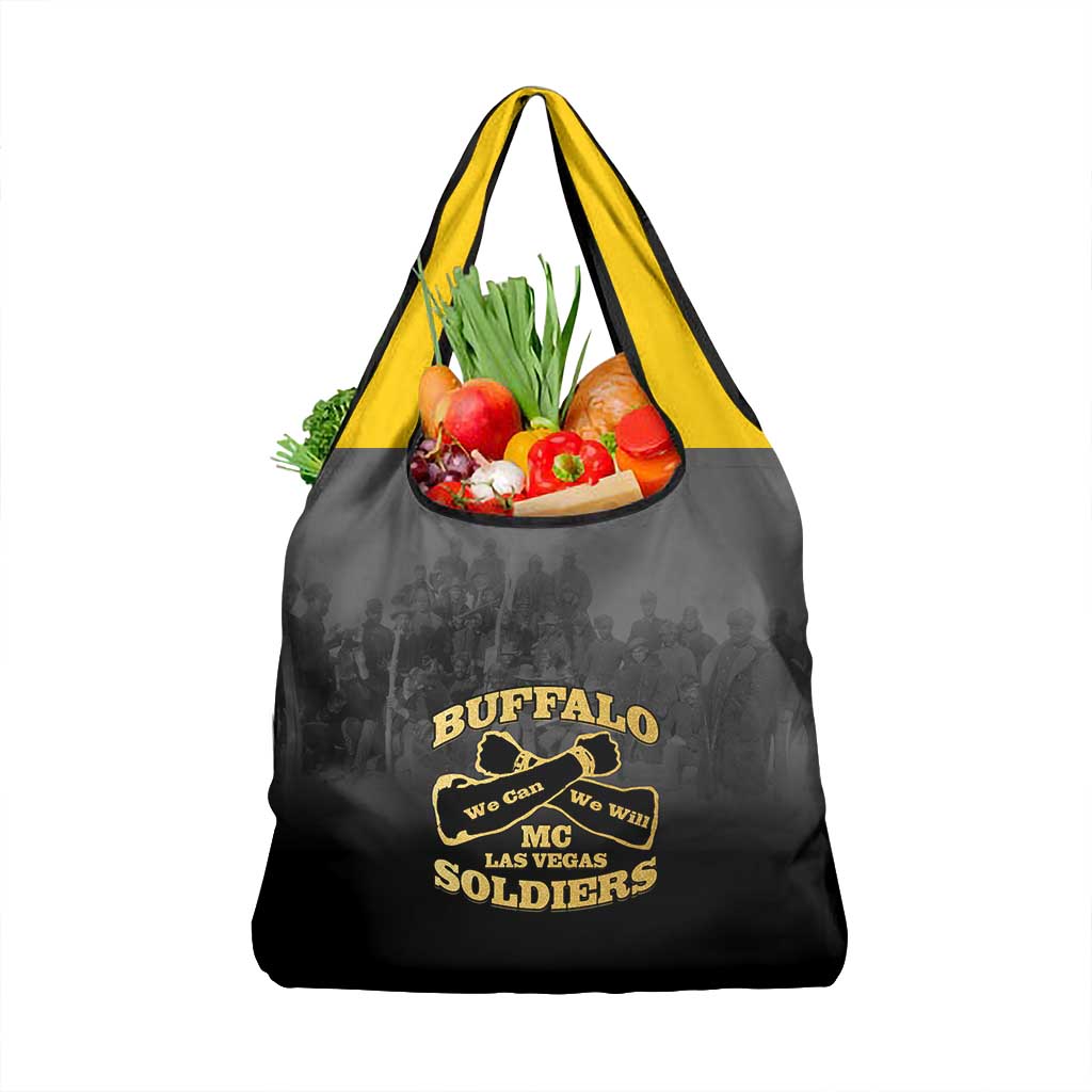 Buffalo Soldier Grocery Bag African American Heroes - Black - African Pride