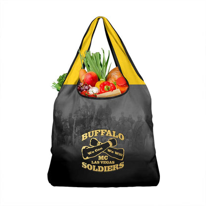Buffalo Soldier Grocery Bag African American Heroes - Black - African Pride