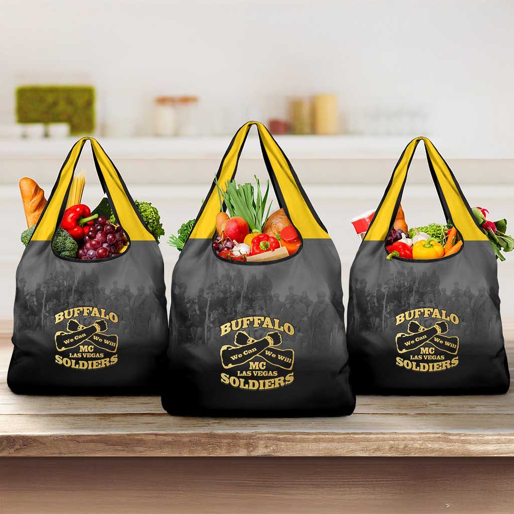 Buffalo Soldier Grocery Bag African American Heroes - Black - African Pride