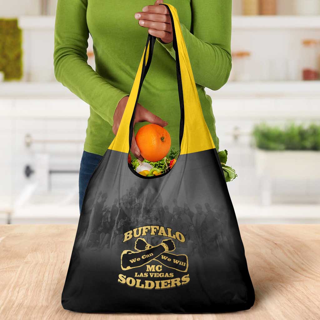 Buffalo Soldier Grocery Bag African American Heroes - Black - African Pride