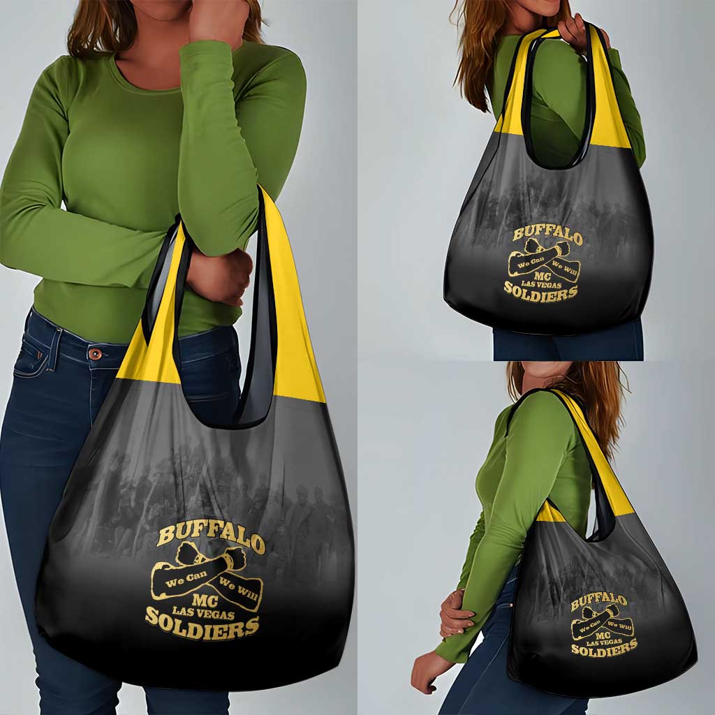 Buffalo Soldier Grocery Bag African American Heroes - Black - African Pride