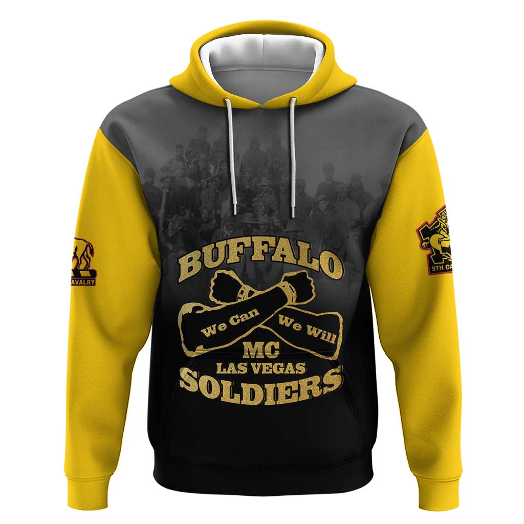 Personalized Buffalo Soldier Hoodie African American Heroes - Black - African Pride