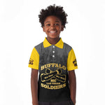Personalized Buffalo Soldier Kid Polo Shirt African American Heroes - Black - African Pride
