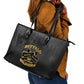 Buffalo Soldier Leather Tote Bag African American Heroes - Black - African Pride