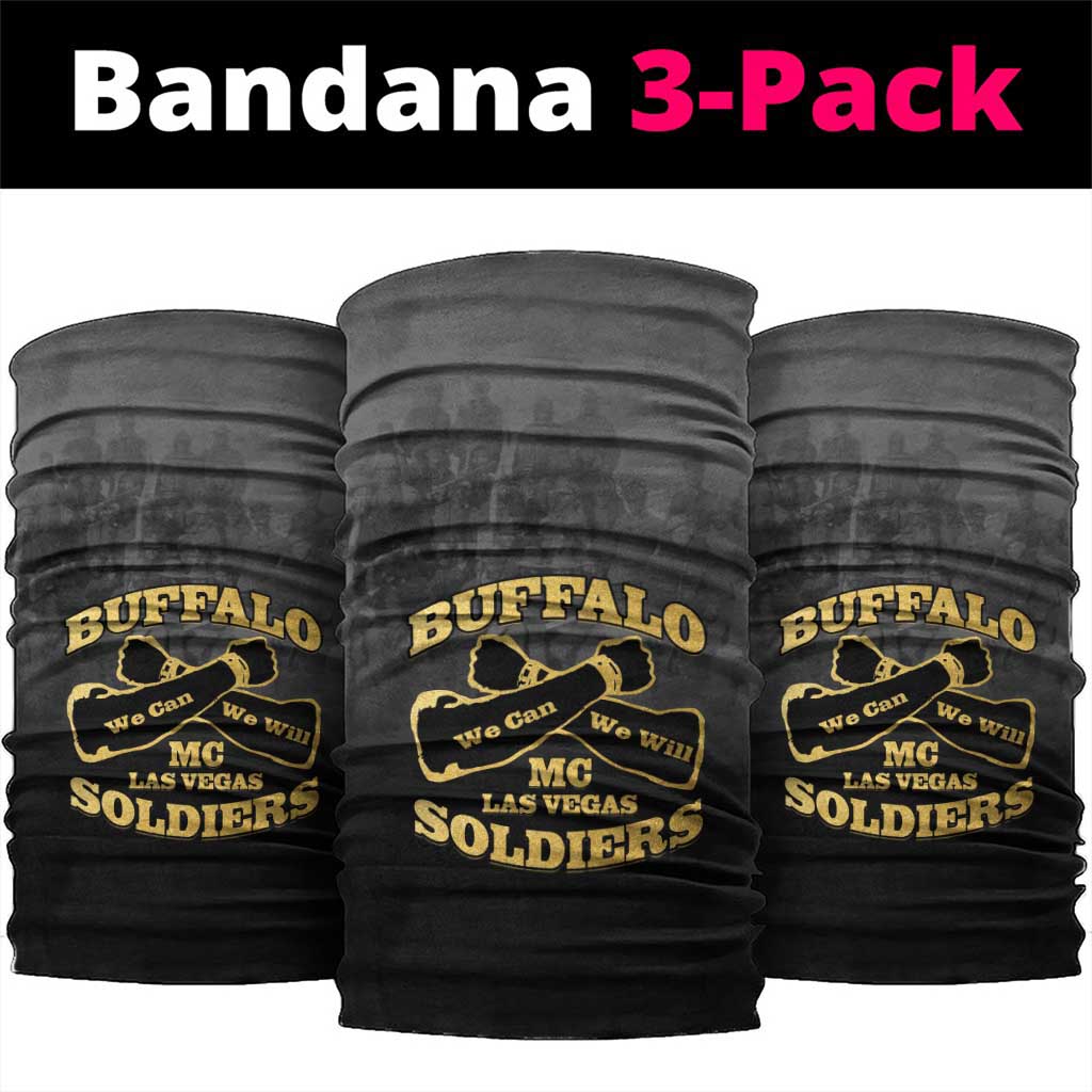 Buffalo Soldier Neck Gaiter African American Heroes - Black LT15