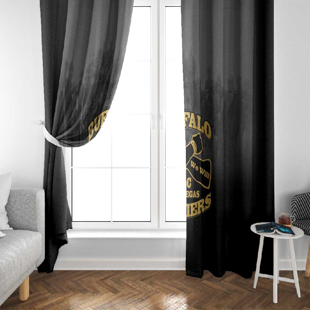 Buffalo Soldier Window Curtain African American Heroes - Black - African Pride