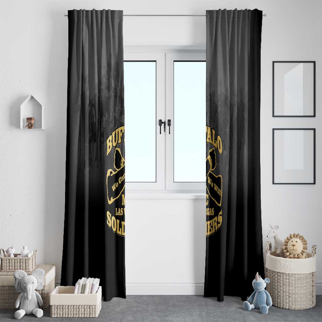 Buffalo Soldier Window Curtain African American Heroes - Black - African Pride