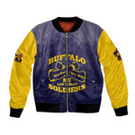 Personalized Buffalo Soldier Bomber Jacket African American Heroes - Navy Blue - African Pride