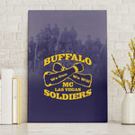 Buffalo Soldier Canvas Wall Art African American Heroes - Navy Blue - African Pride