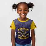 Personalized Buffalo Soldier Kid T shirt African American Heroes - Navy Blue - African Pride