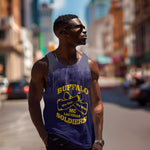 Personalized Buffalo Soldier Men Tank Top African American Heroes - Navy Blue - African Pride