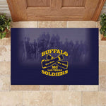 Buffalo Soldier Rubber Doormat African American Heroes - Navy Blue - African Pride
