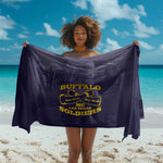 Buffalo Soldier Sarong African American Heroes - Navy Blue - African Pride