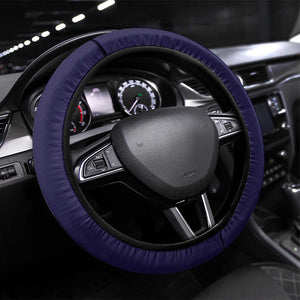 Buffalo Soldier Steering Wheel Cover African American Heroes - Navy Blue - African Pride