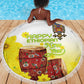 Melkam Enkutatash Ethiopian Beach Blanket Kebero Drum With Adey Abeba Flower - African Pride