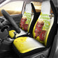 Melkam Enkutatash Ethiopian Car Seat Cover Kebero Drum With Adey Abeba Flower - African Pride