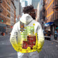 Melkam Enkutatash Ethiopian Hoodie Kebero Drum With Adey Abeba Flower - African Pride