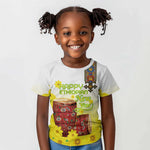 Melkam Enkutatash Ethiopian Kid T shirt Kebero Drum With Adey Abeba Flower - African Pride