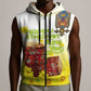 Melkam Enkutatash Ethiopian Sleeveless Zip Hoodie Kebero Drum With Adey Abeba Flower - African Pride