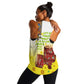 Melkam Enkutatash Ethiopian Women Racerback Tank Kebero Drum With Adey Abeba Flower - African Pride