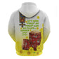 Melkam Enkutatash Ethiopian Zip Hoodie Kebero Drum With Adey Abeba Flower - African Pride